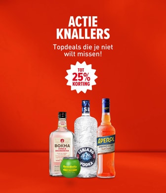 Actieknallers: sterke dranken met korting tot 25%
